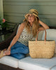 Boucle Crochet Straw Basket Bag - Juniper Collective LLC