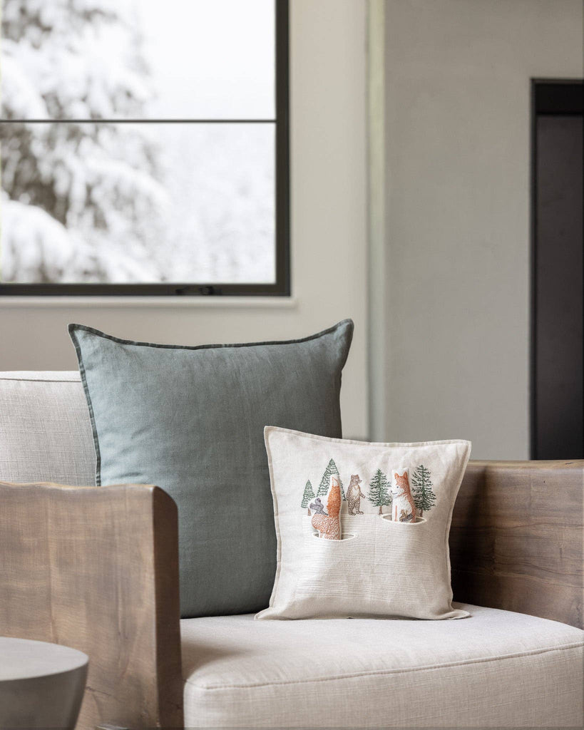 Winter Foxes Pocket Pillow - Juniper Collective LLC