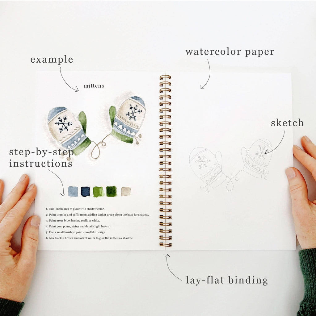 Winter watercolor workbook - Juniper Collective LLC