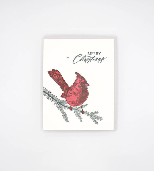 Merry Christmas Holiday Letterpress Greeting Card - Juniper Collective LLC