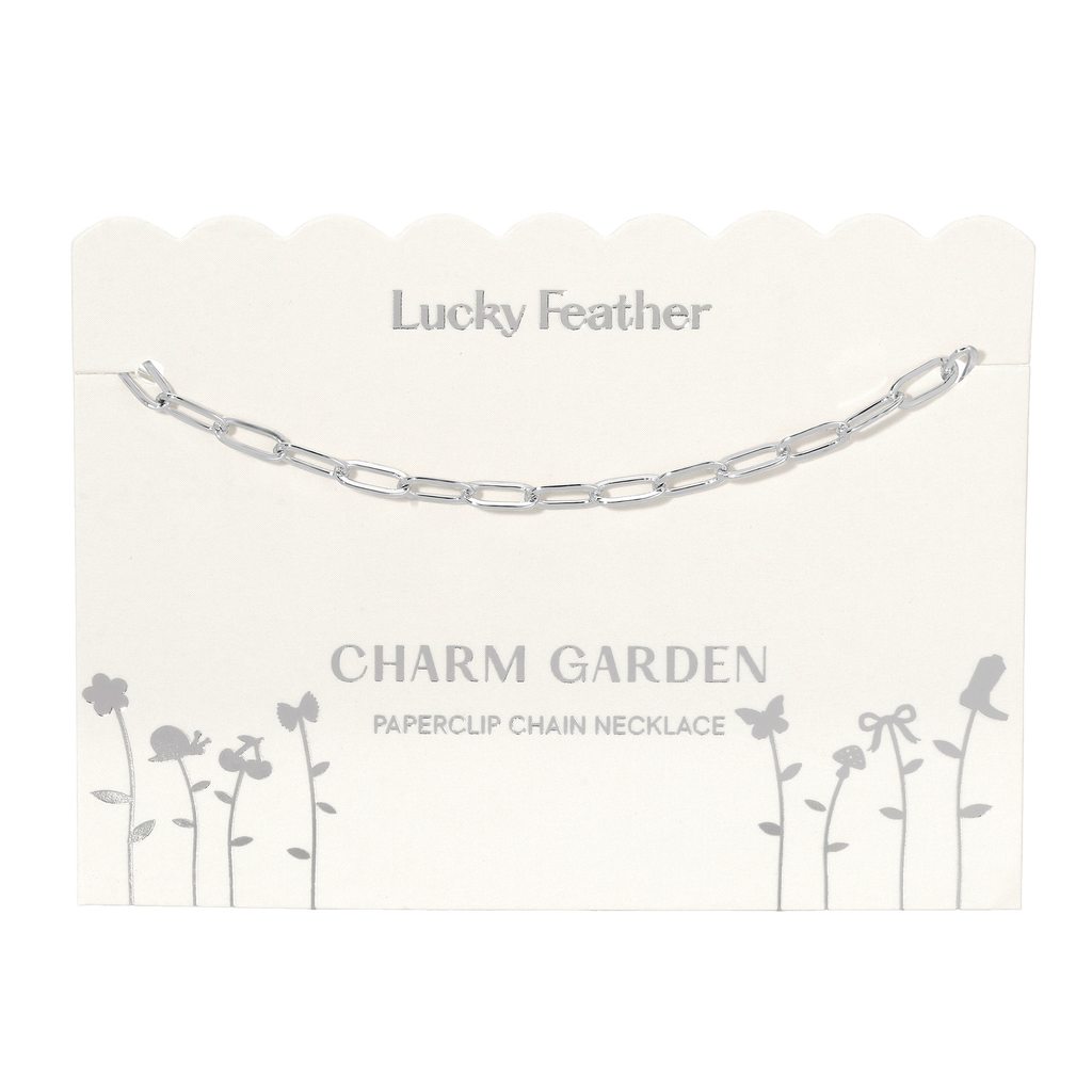 Charm Garden - Silver - PaperClip Chain (18-20 in) - Juniper Collective LLC