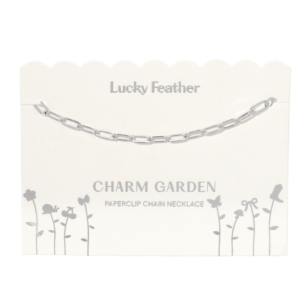 Charm Garden - Silver - PaperClip Chain (18-20 in) - Juniper Collective LLC
