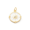 Gold North Star Compass Pave' Charm - Juniper Collective LLC