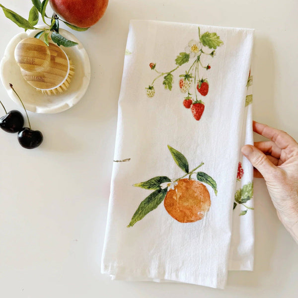Fruit cotton flour sack tea towel - Juniper Collective LLC