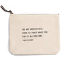 You Are Unrepeatable (D.M. Dellinger) Canvas Zip Bag 8.5"x7.5" - Juniper Collective LLC