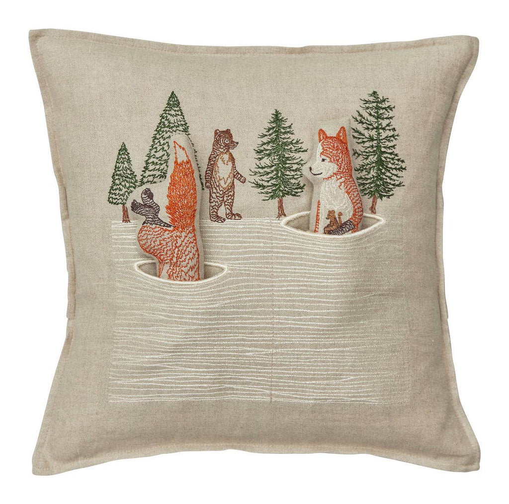 Winter Foxes Pocket Pillow - Juniper Collective LLC