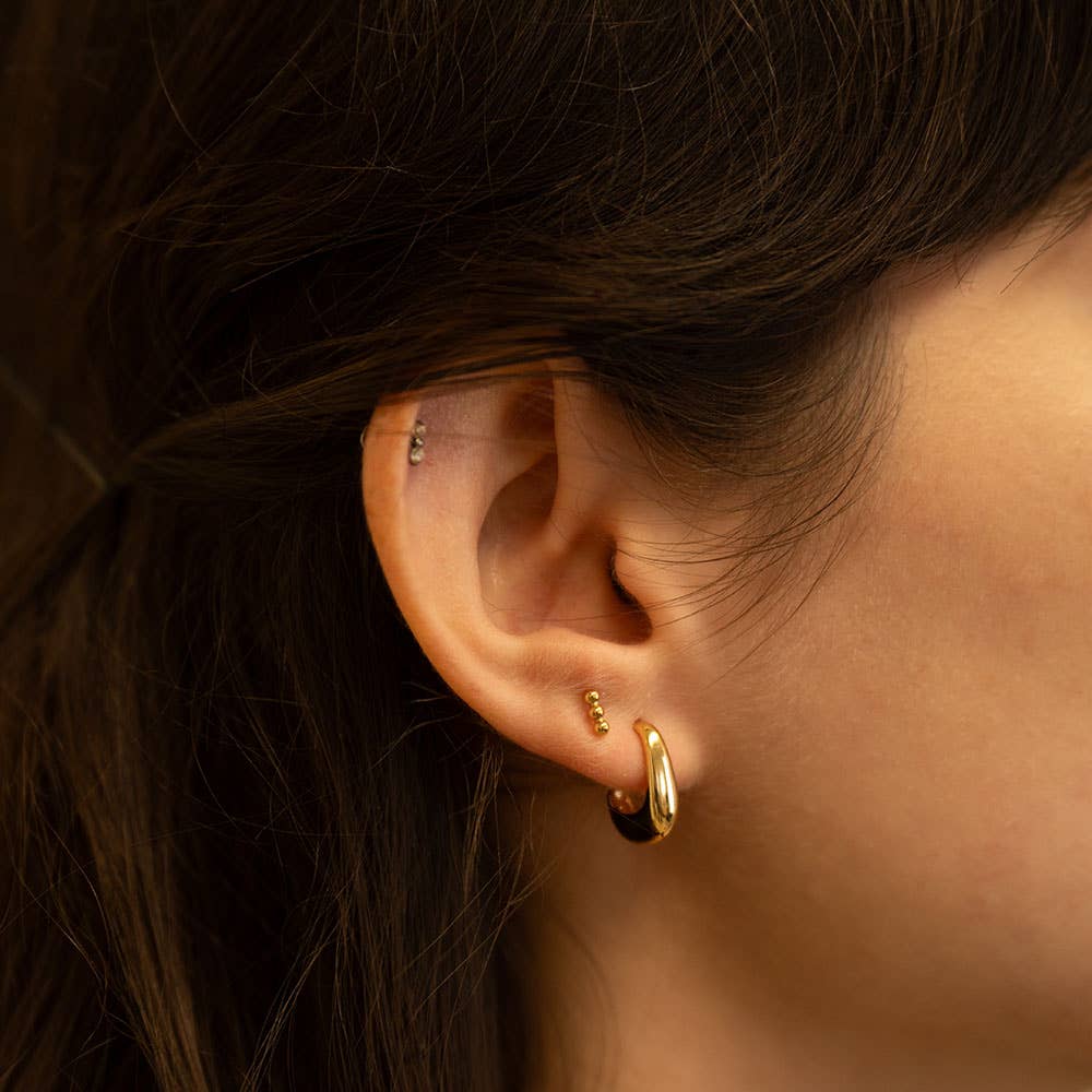 Geometric Hoop Stud Earrings - Juniper Collective LLC