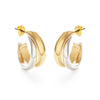 Mixed Metal Hoop Earrings - Juniper Collective LLC