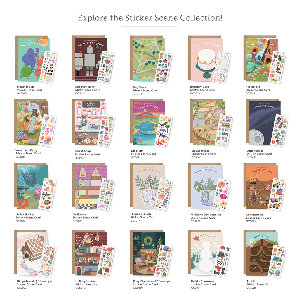 Sticker Scene Card - Construction  Birthday - Juniper Collective LLC