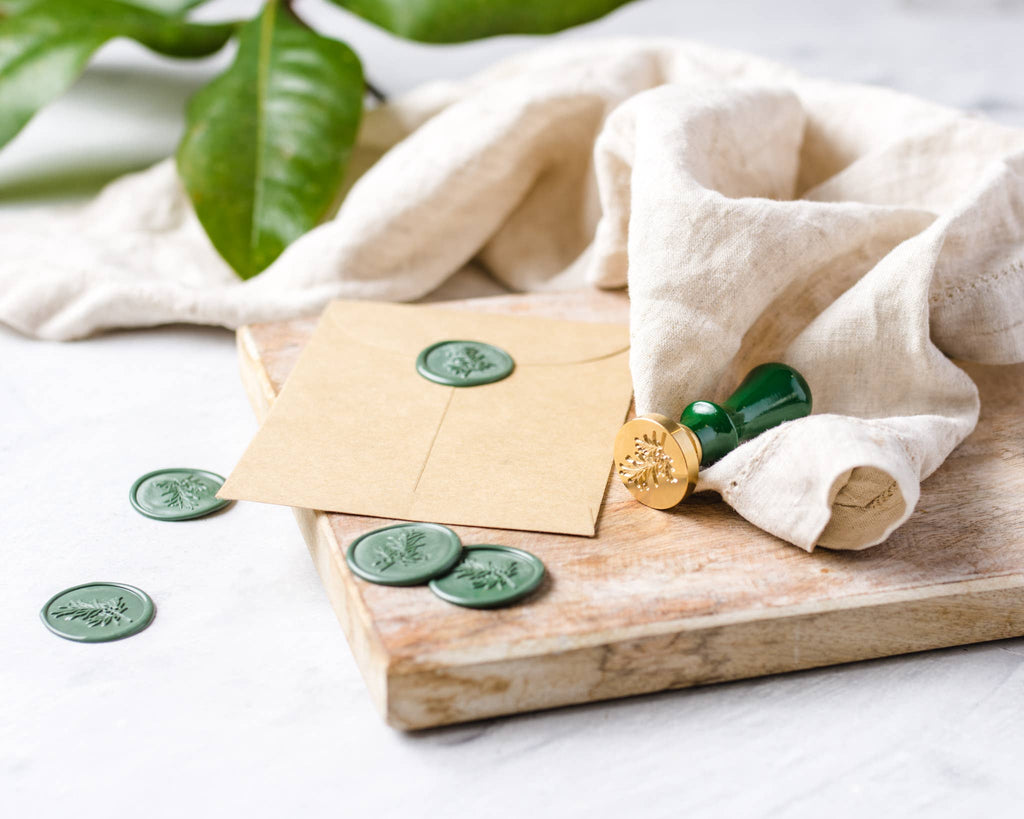 Wax seal stamp and wax stick set - Juniper Collective LLC