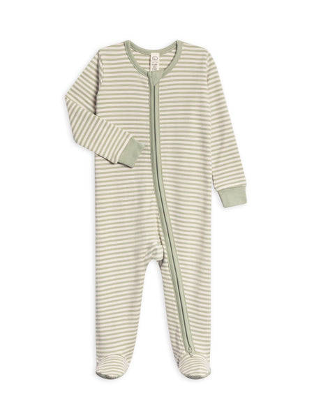 Peyton Stripe Romper in Grey & White Stripe - Juniper Collective LLC