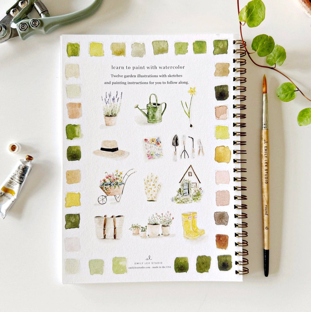 Garden Watercolor Workbook - Juniper Collective LLC
