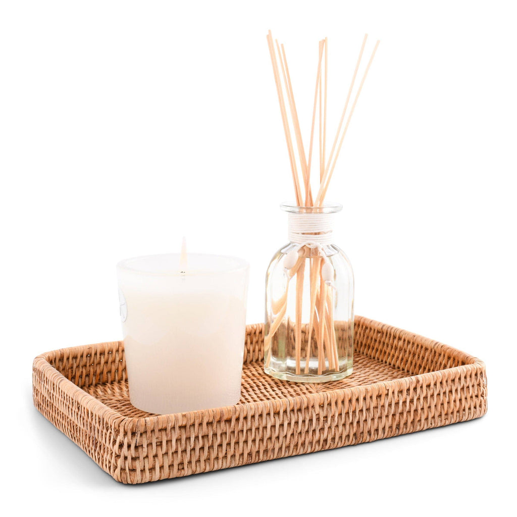 Catchall Tray Hand Woven Wicker Rattan - Juniper Collective LLC