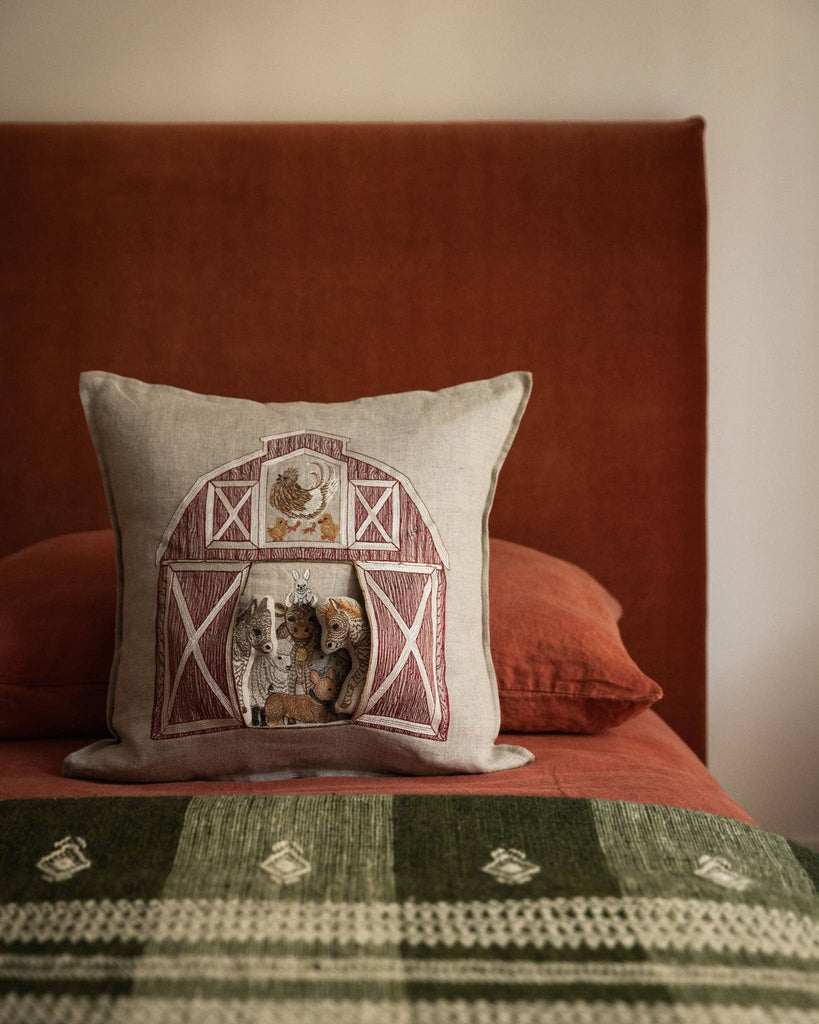 Red Barn Pocket Pillow - Juniper Collective LLC