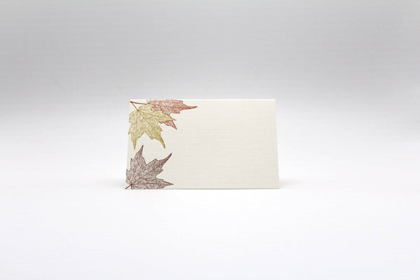 Autumn Leaves Place Cards- Double-sided Table Tents (Set of 12) - Juniper Collective LLC