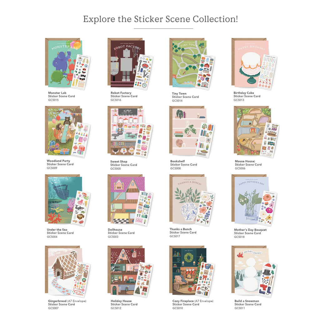 Sticker Scene Card - Mother's Day Bouquet - Juniper Collective LLC