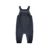 Denim Blue Ribbed Knit Baby Overall Set (Organic Cotton) - Juniper Collective LLC