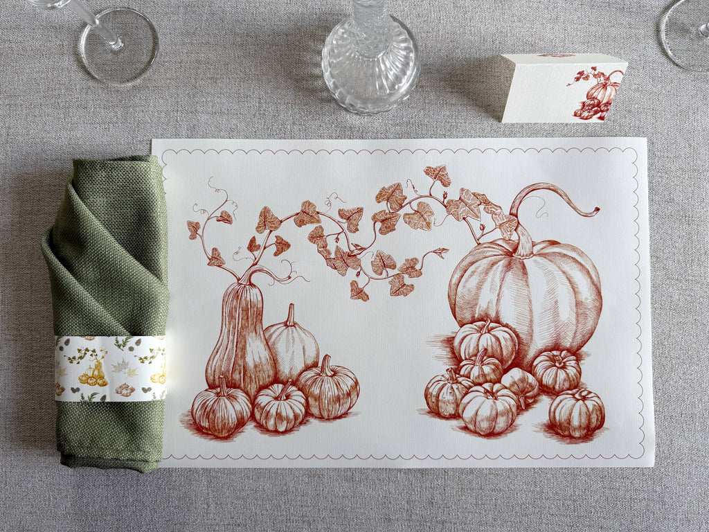 Pumpkins & Squash Place Cards- Double-sided Table Tents (Set of 12) - Juniper Collective LLC
