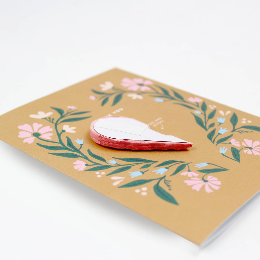 Thank You Folk Heart  Pop Up Card - Juniper Collective LLC