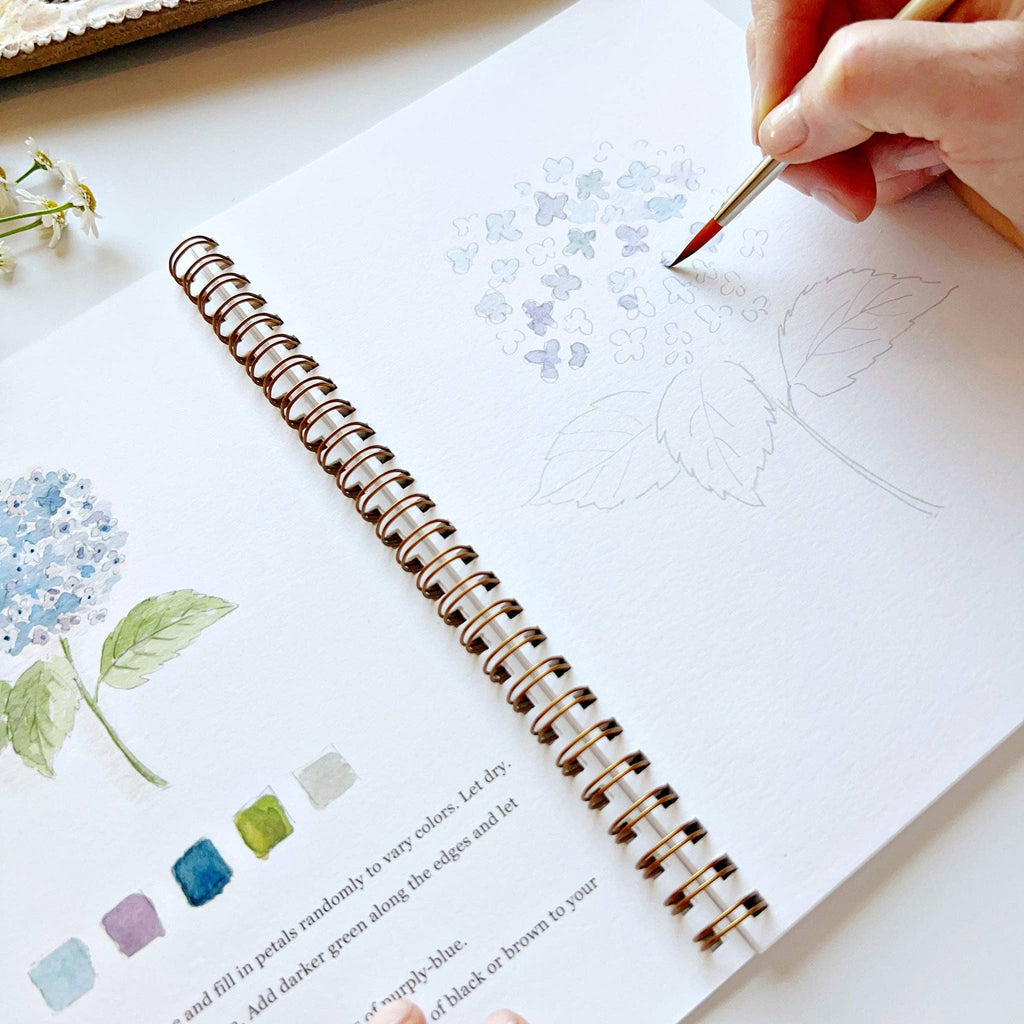 Flowers watercolor workbook - Juniper Collective LLC