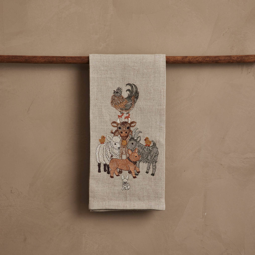 Barnyard Friends Tea Towel - Juniper Collective LLC