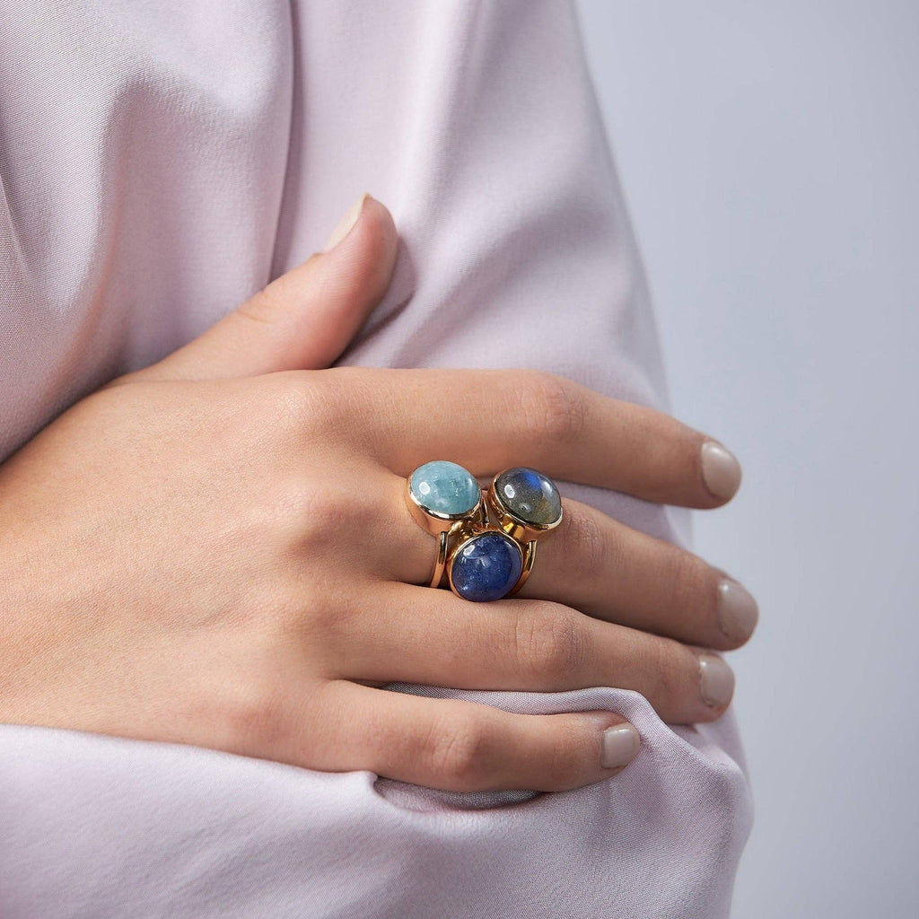 Rainbow Ring in Opaque Aquamarine - Juniper Collective LLC