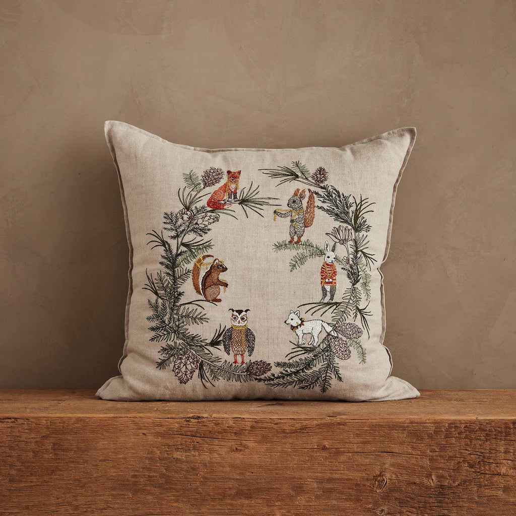 Tree Trimmers Wreath Pillow - Juniper Collective LLC
