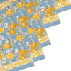 Citron Blue & Yellow Napkins 19x19 - Set of 4 - Juniper Collective LLC