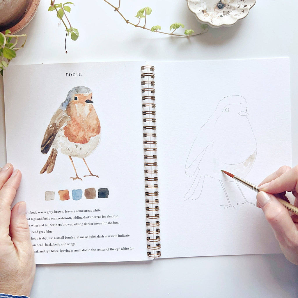 Birds watercolor workbook - Juniper Collective LLC