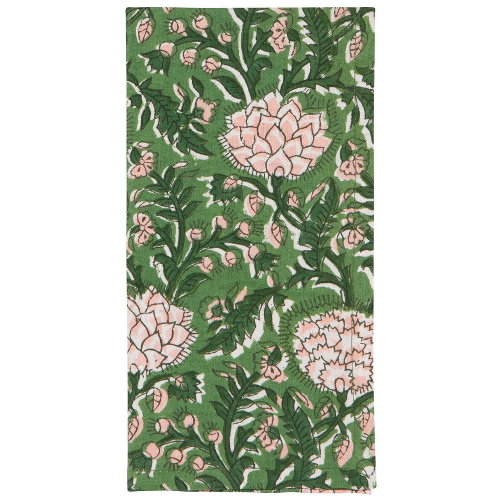 Peony Block Print Napkins Set of 4 - Juniper Collective LLC
