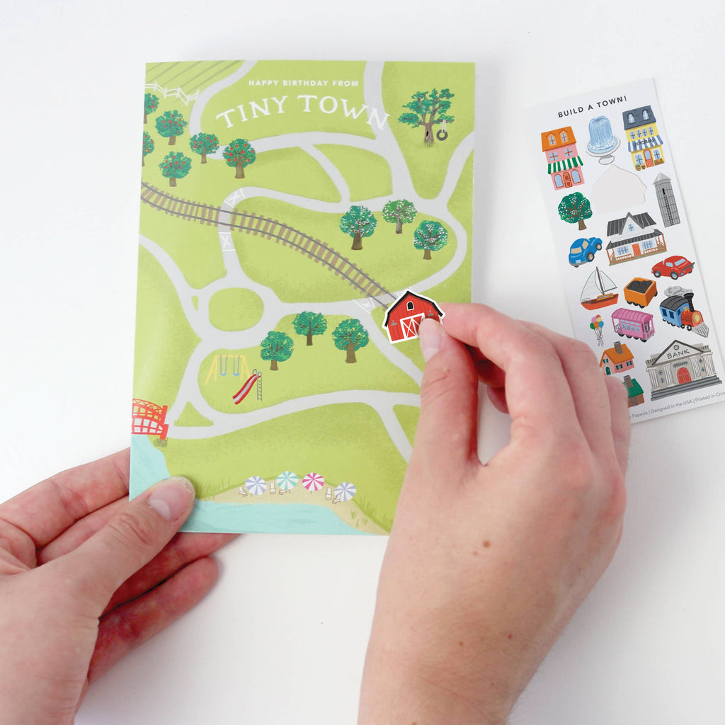 Sticker Scene Card - Tiny Town - Juniper Collective LLC