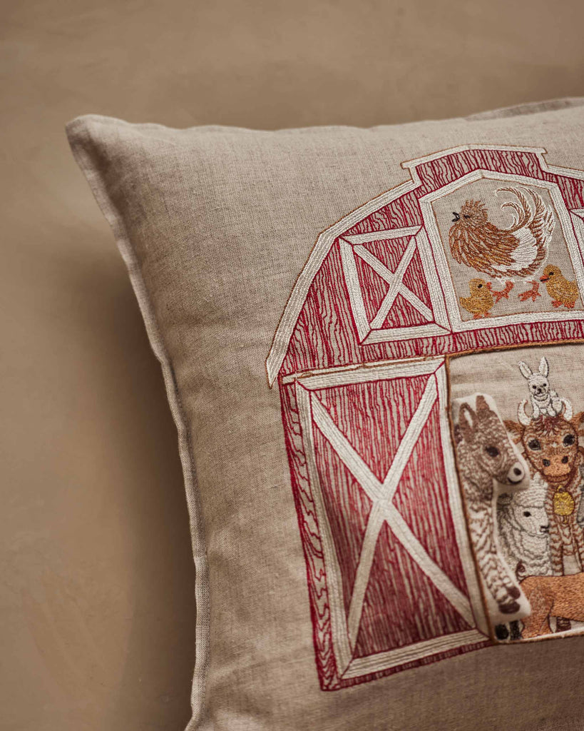 Red Barn Pocket Pillow - Juniper Collective LLC