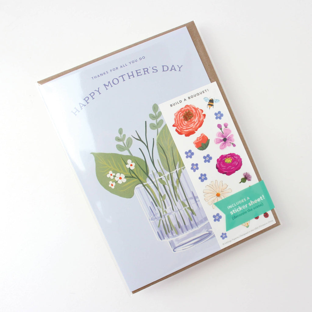 Sticker Scene Card - Mother's Day Bouquet - Juniper Collective LLC