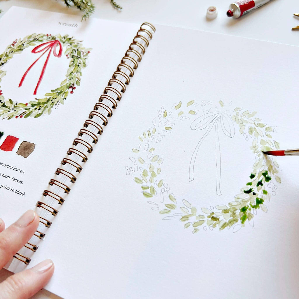 Christmas watercolor workbook - Juniper Collective LLC