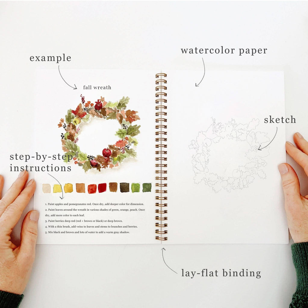 Autumn watercolor workbook - Juniper Collective LLC