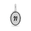 Charm Garden - Silver - Scalloped Initial Charm - N - Juniper Collective LLC
