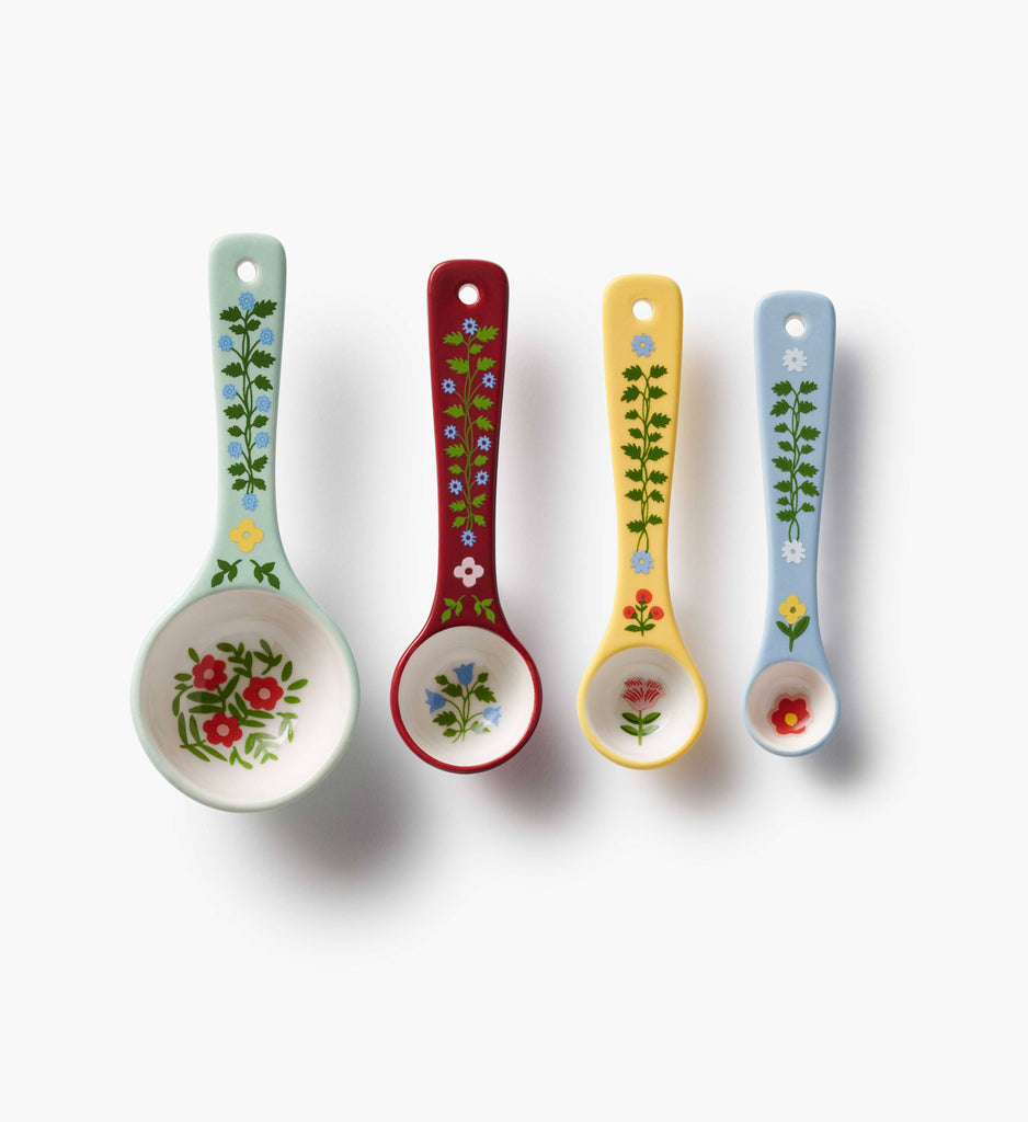 Home Sweet Home Porcelain Measuring Spoons - Juniper Collective LLC