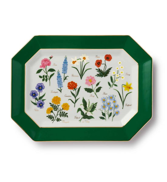 Garden Study Large Porcelain Serving Platter - Juniper Collective LLC