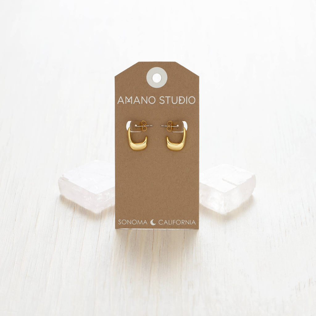 Geometric Hoop Stud Earrings - Juniper Collective LLC