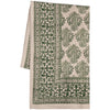 Viridian Block Print Tablecloth 60 x 84 inch - Juniper Collective LLC