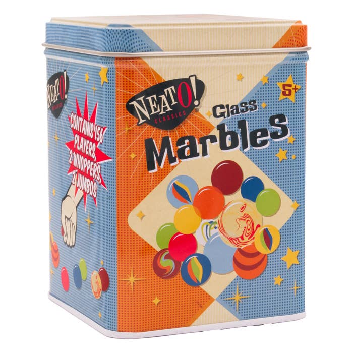 Neato! Marbles In A Tin Box - Retro Classic, vintage toys - Juniper Collective LLC