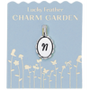 Charm Garden - Silver - Scalloped Initial Charm - N - Juniper Collective LLC