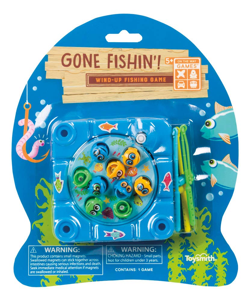 Toysmith Gone Fishin' Board Or Travel Game, Blue - Juniper Collective LLC