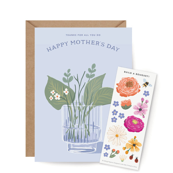 Sticker Scene Card - Mother's Day Bouquet - Juniper Collective LLC