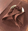 Napkins Woven Homespun Solid Dk. Brwn - Juniper Collective LLC