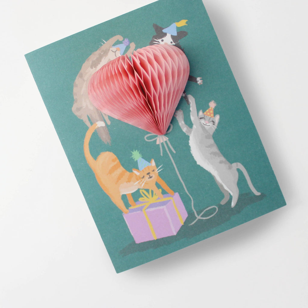 Party Kittens Birthday Pop Up Card - Juniper Collective LLC