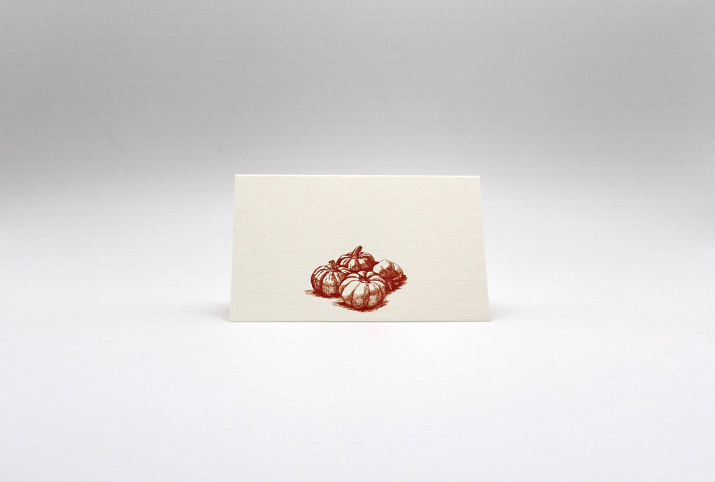 Pumpkins & Squash Place Cards- Double-sided Table Tents (Set of 12) - Juniper Collective LLC