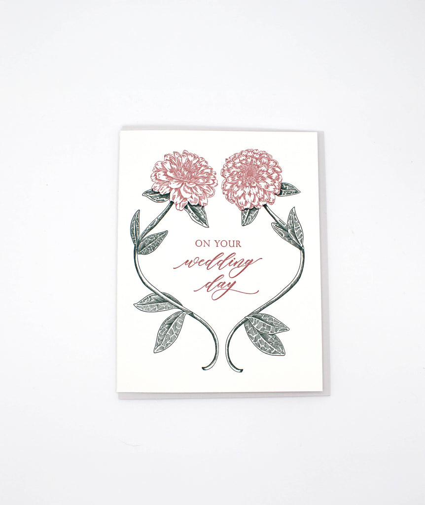 On Your Wedding Day Letterpress Greeting Card - Juniper Collective LLC