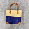 Trinidad Two Tone Straw Basket Hand Bag - Juniper Collective LLC