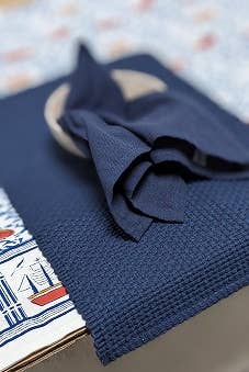 Napkins Woven Homespun Solid Navy - Juniper Collective LLC